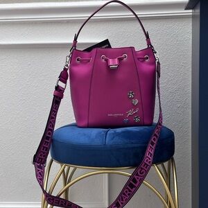Karl Lagerfeld Fuchsia Shoulder Bag